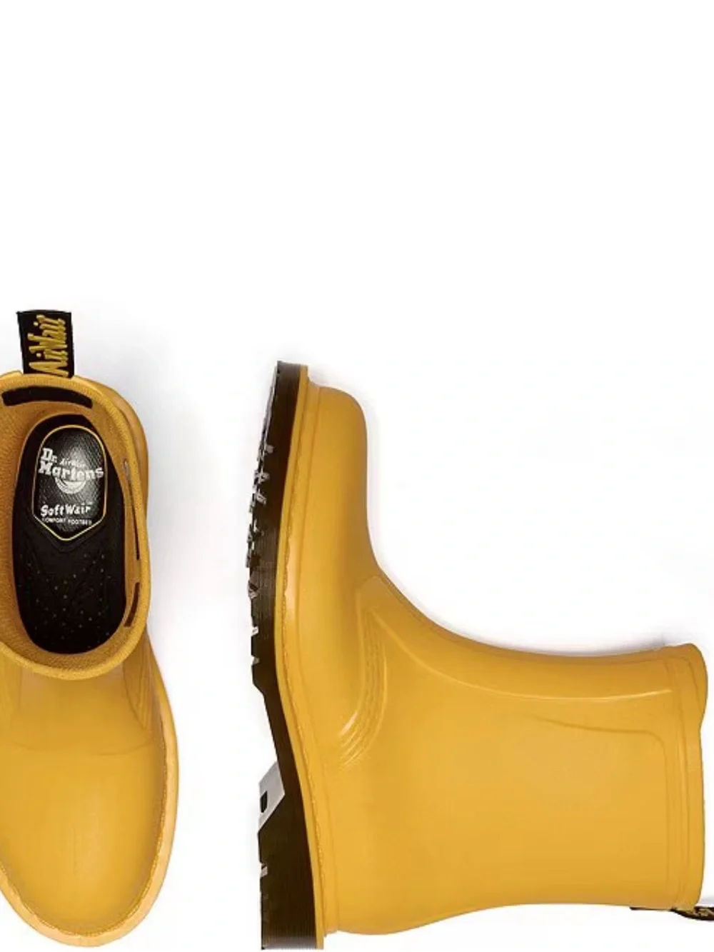Dr. Martens Yellow Rubber Ankle Boots